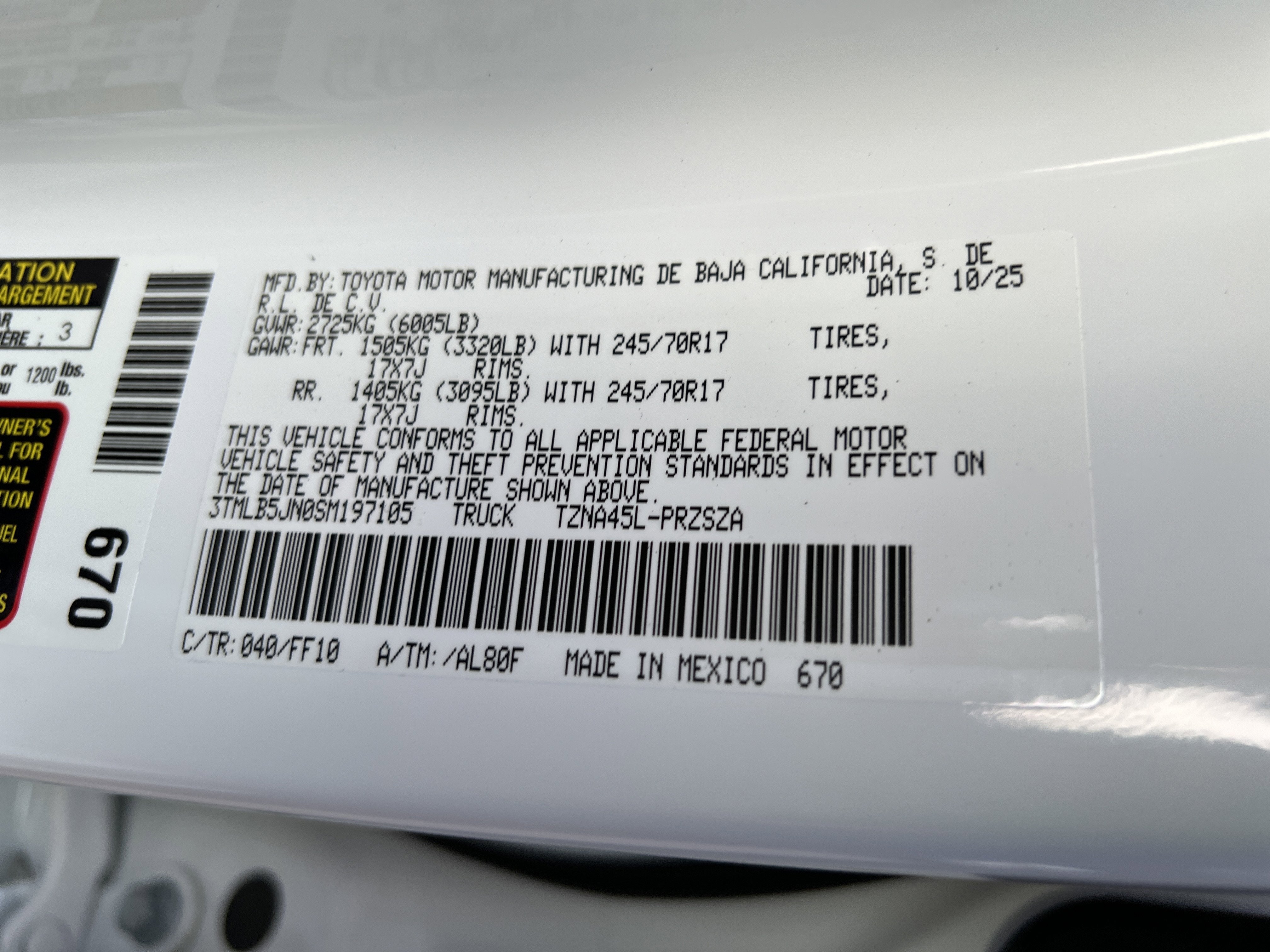 2025 Toyota Tacoma SR5