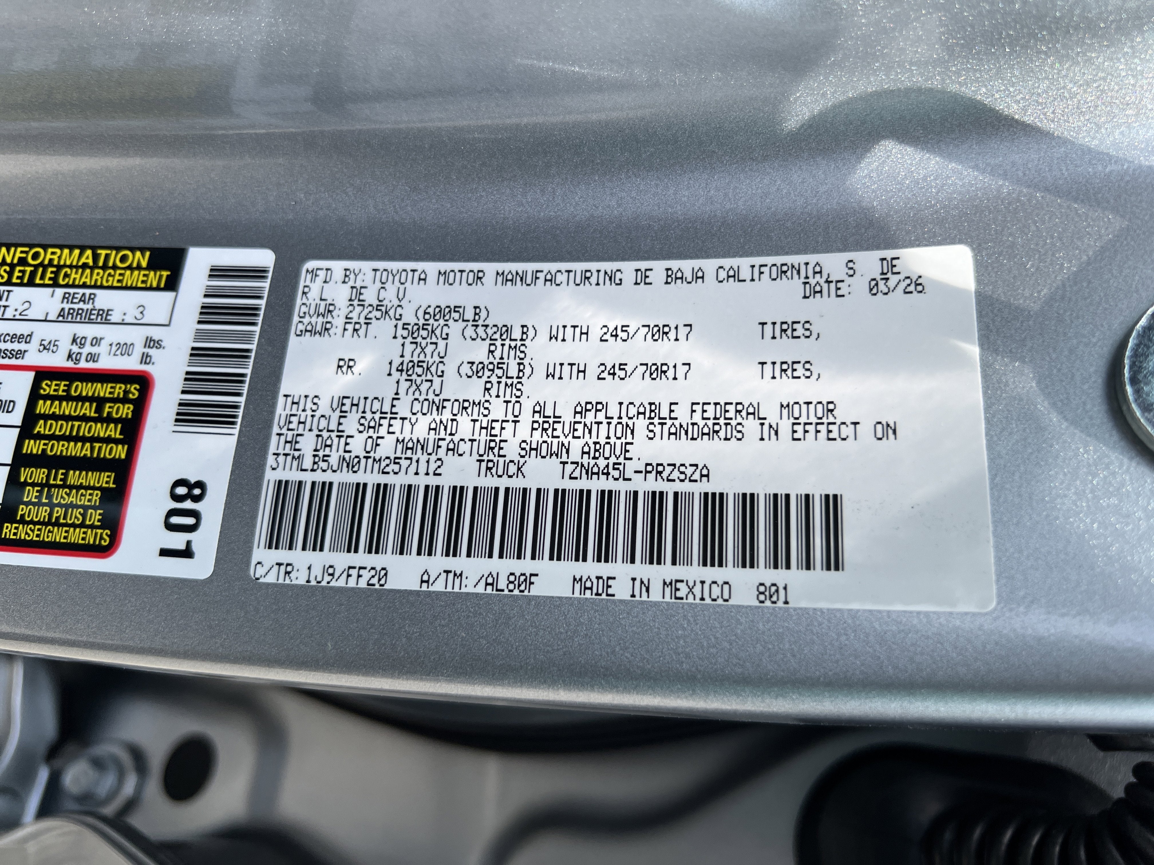 2026 Toyota Tacoma SR5