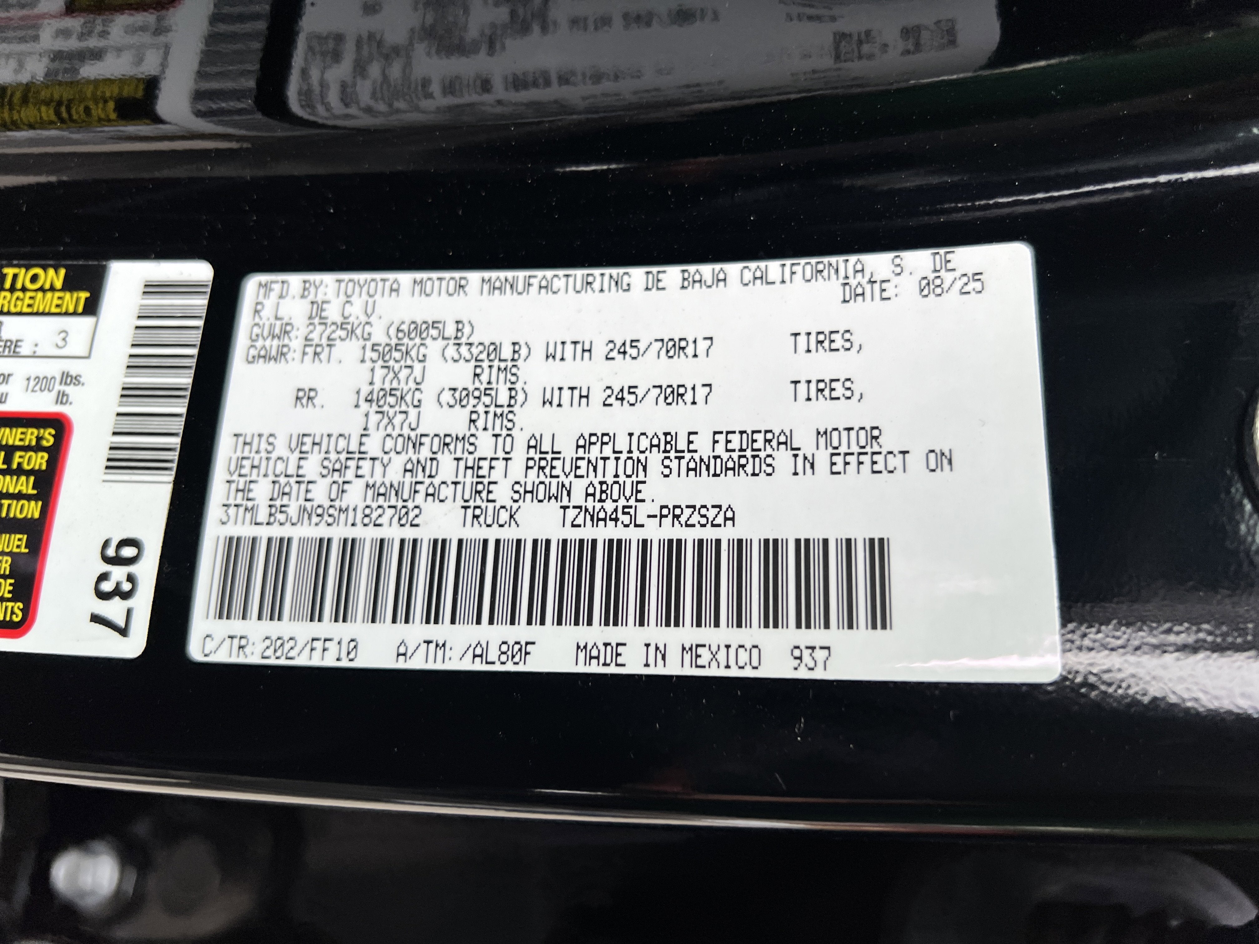 2025 Toyota Tacoma SR5