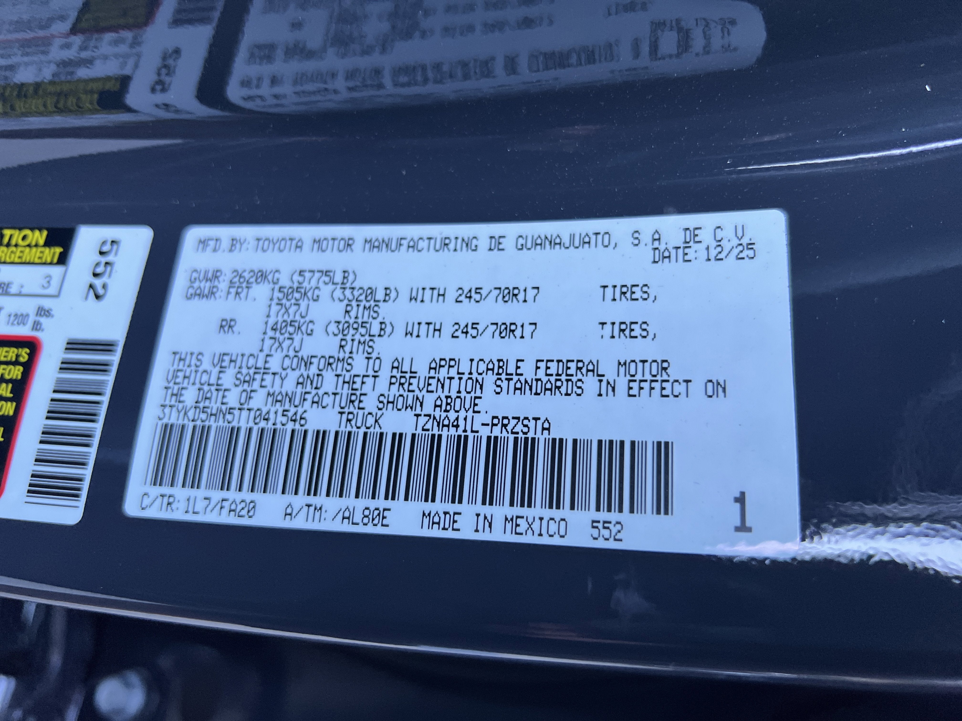 2026 Toyota Tacoma SR