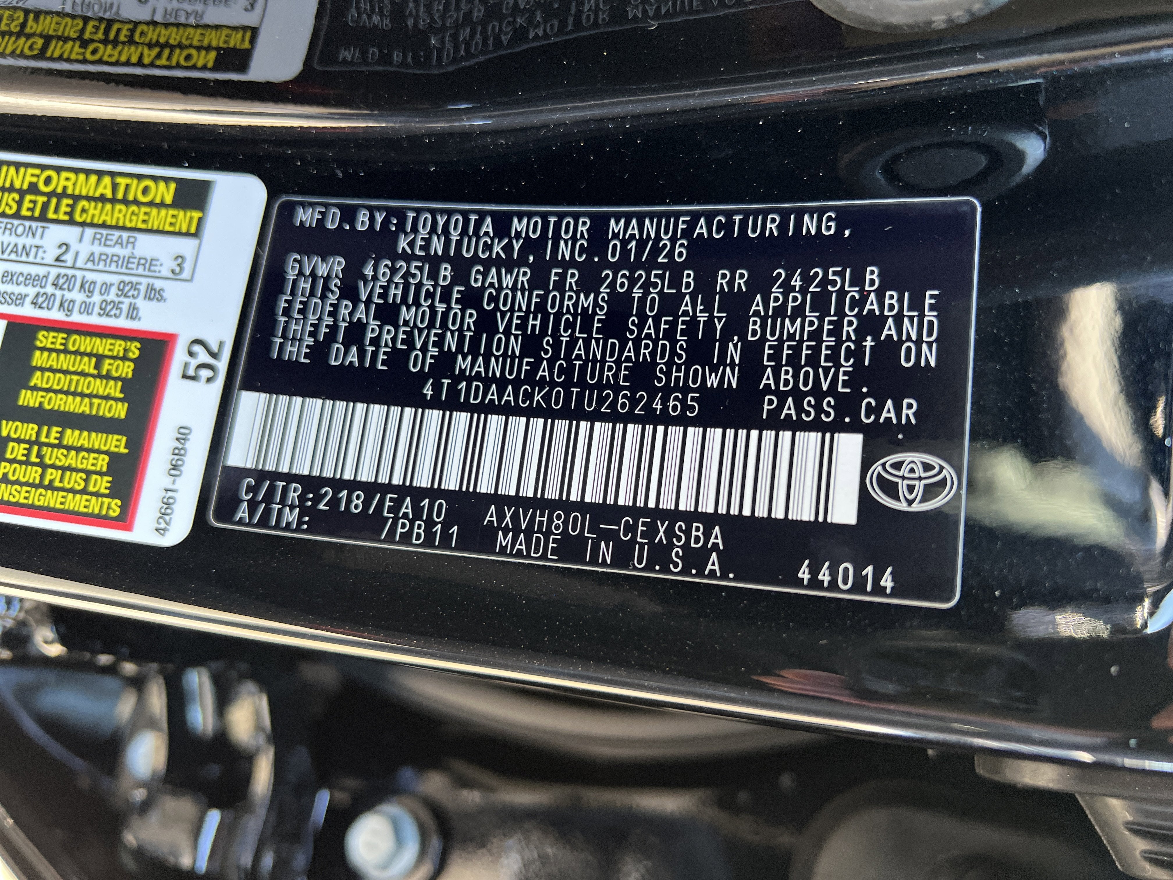 2026 Toyota Camry SE