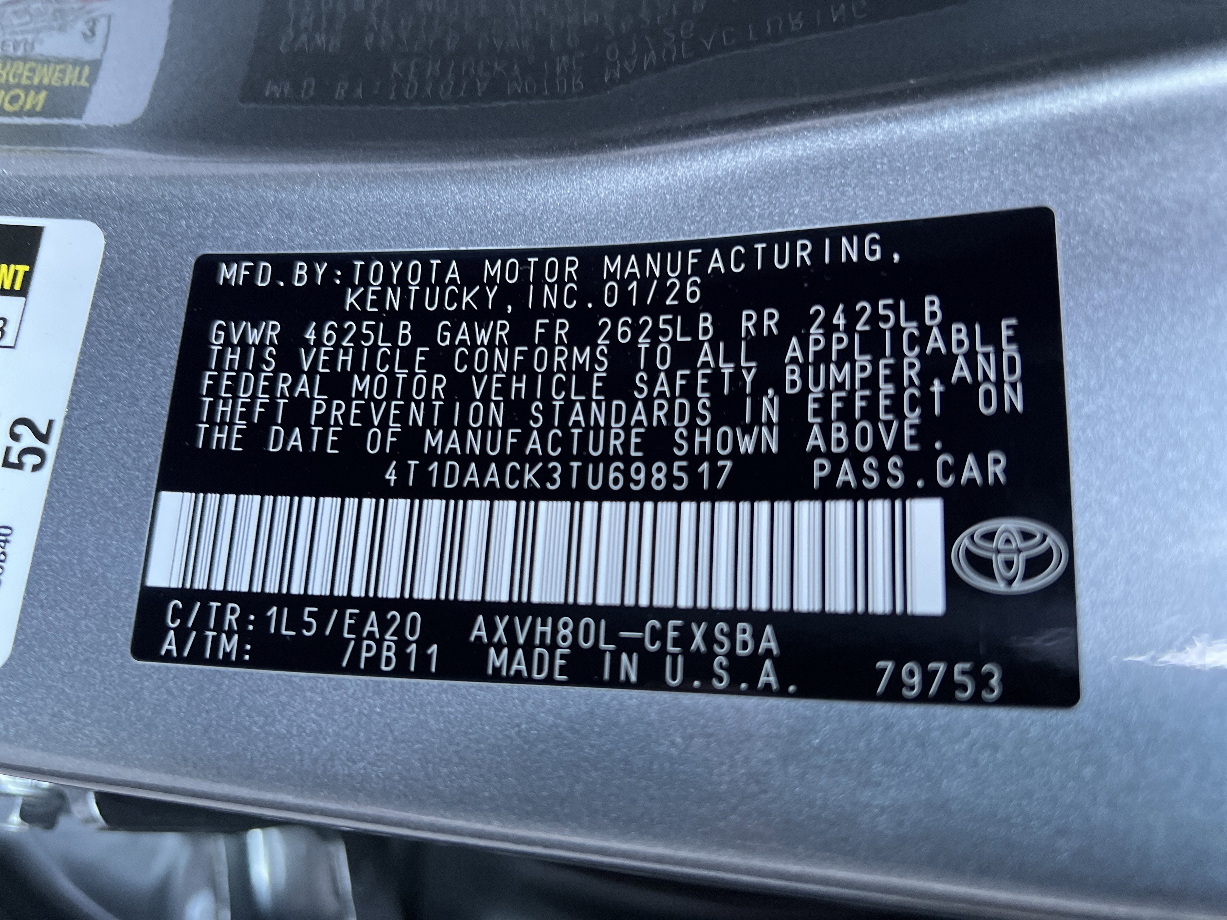 2026 Toyota Camry SE