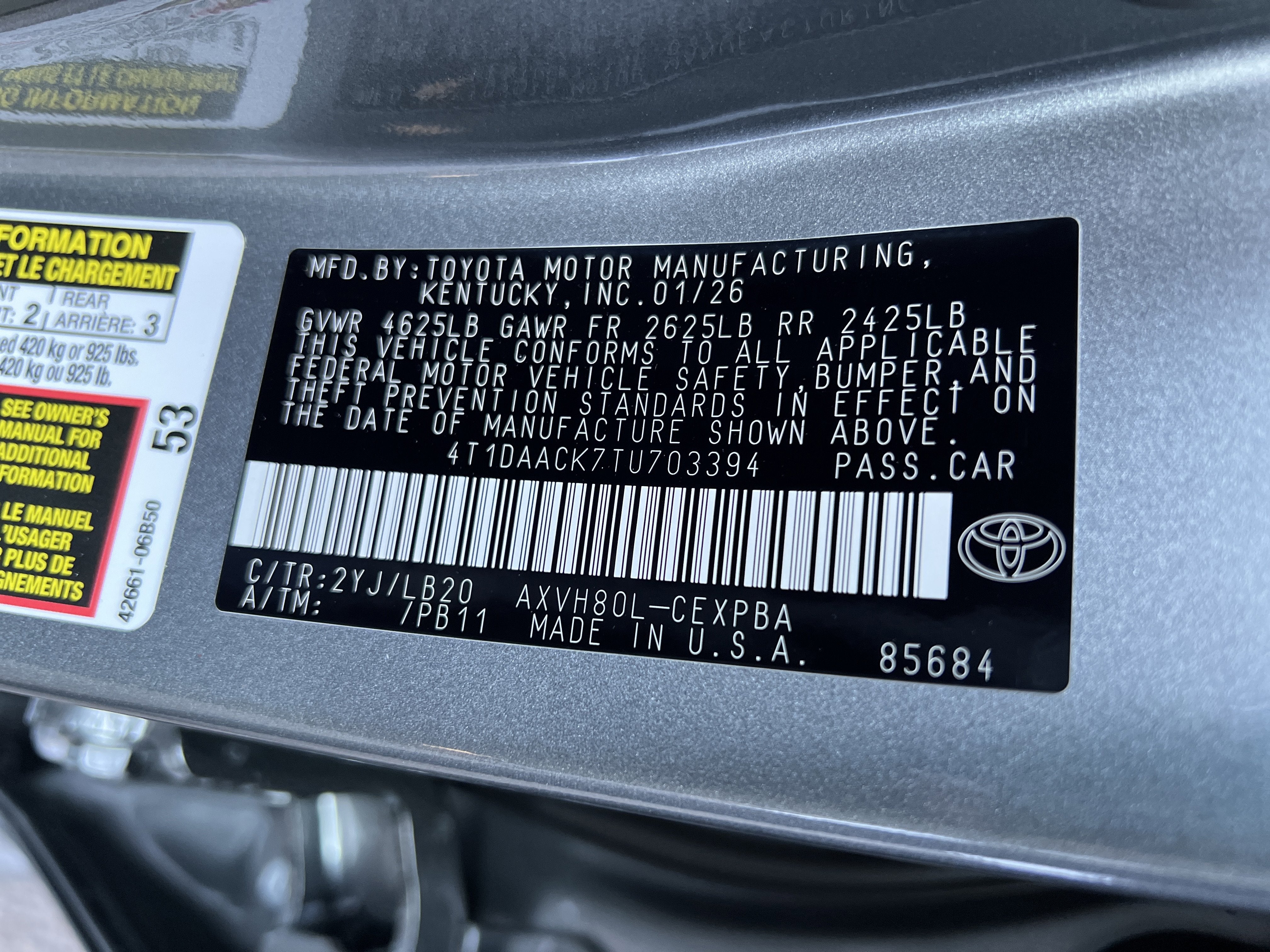 2026 Toyota Camry XSE