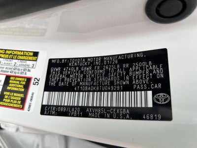 2026 Toyota Camry XLE AWD