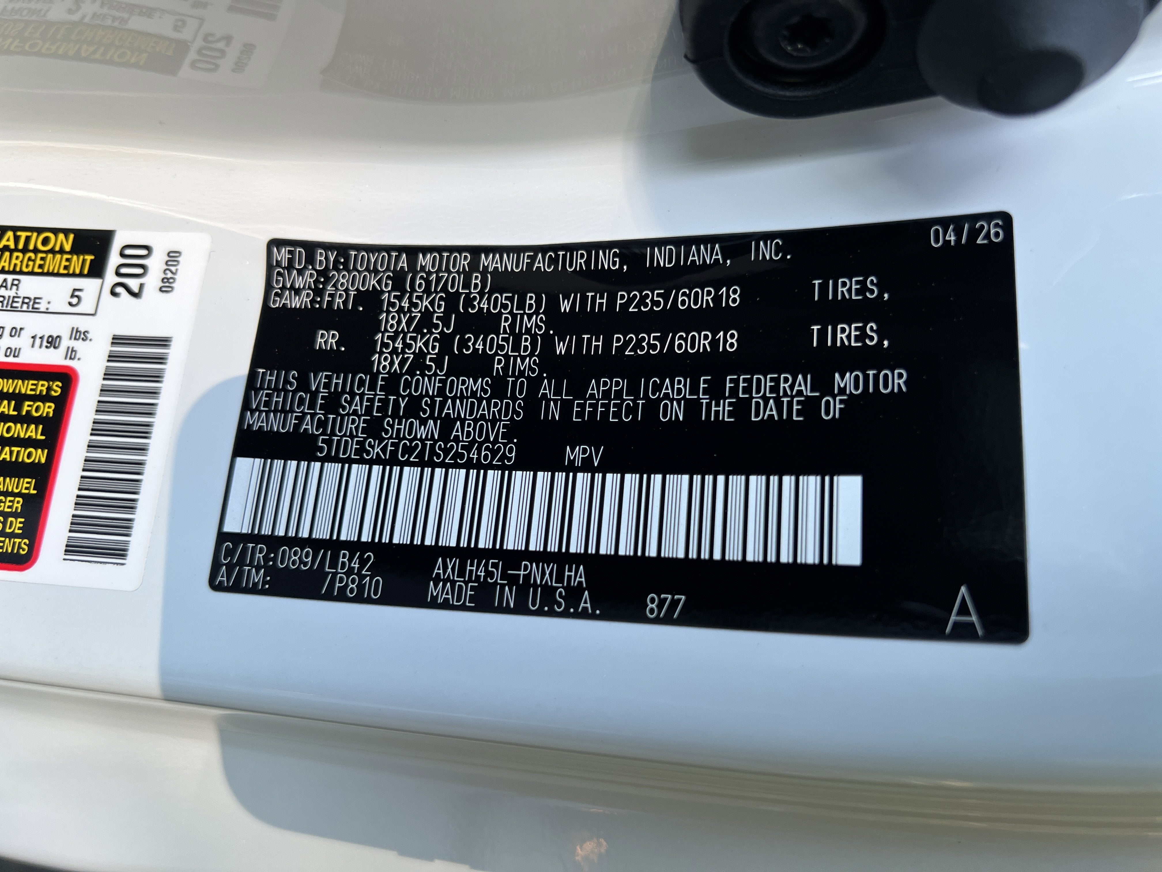 2026 Toyota Sienna Platinum