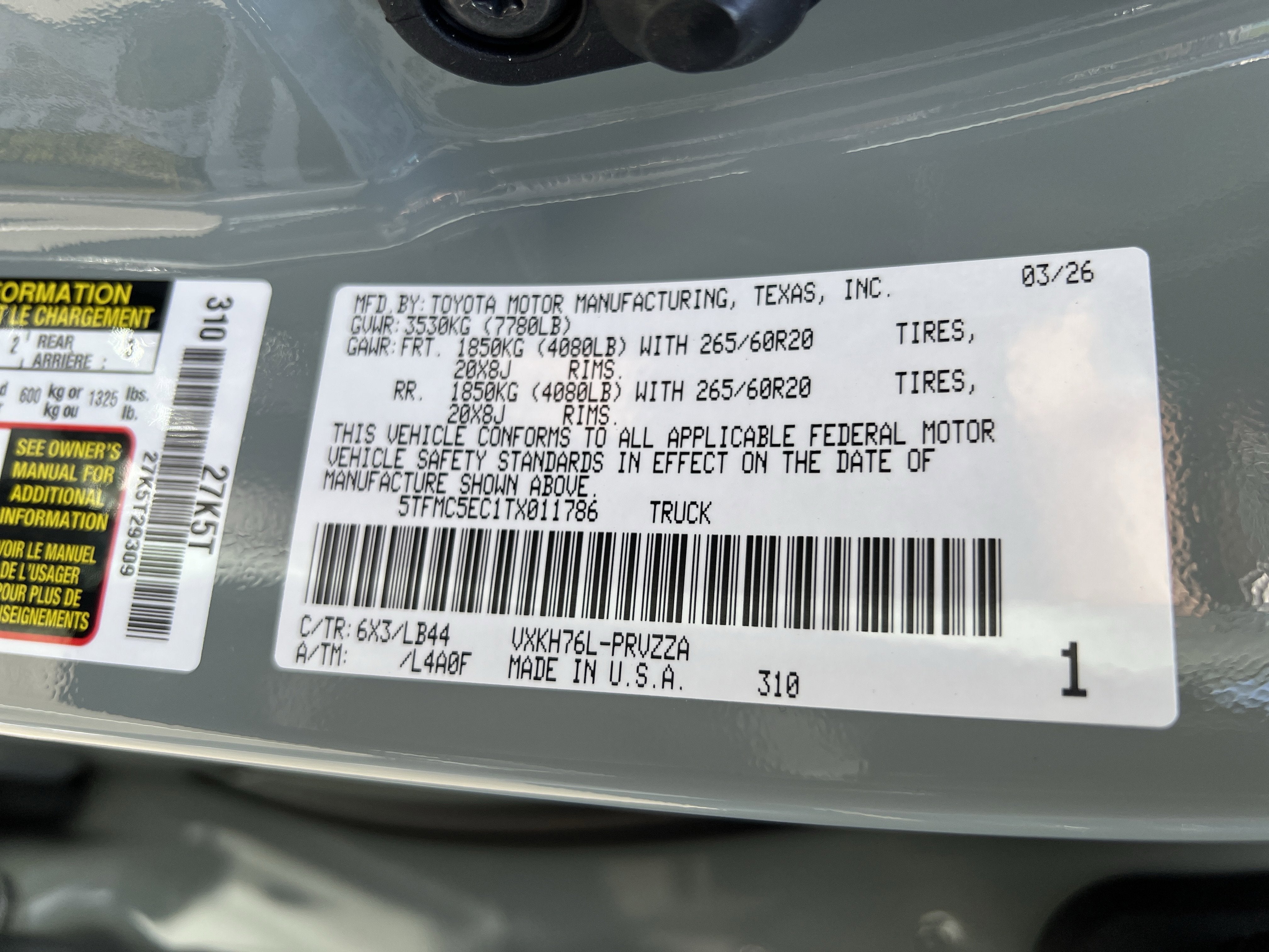 2026 Toyota Tundra i-FORCE MAX Tundra 1794 Edition