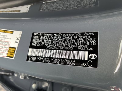 2026 Toyota Prius LE