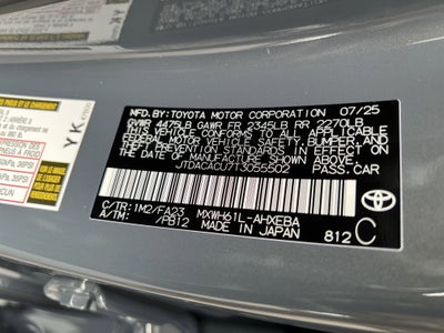 2026 Toyota Prius Plug-in Hybrid SE