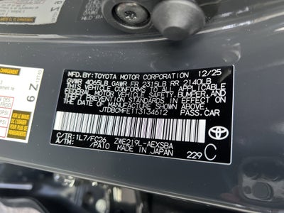 2026 Toyota Corolla Hybrid SE