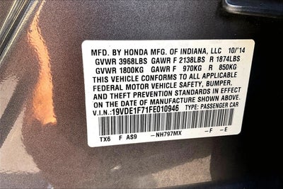 2015 Acura ILX Tech Pkg