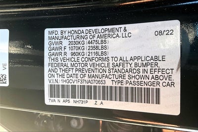 2022 Honda Accord Sedan Sport