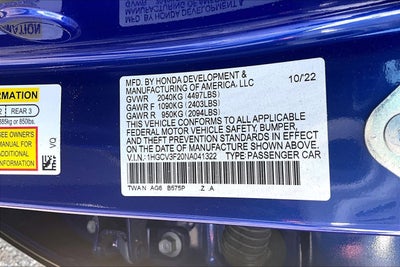 2022 Honda Accord Hybrid Sport