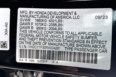 2024 Honda Accord Sedan EX