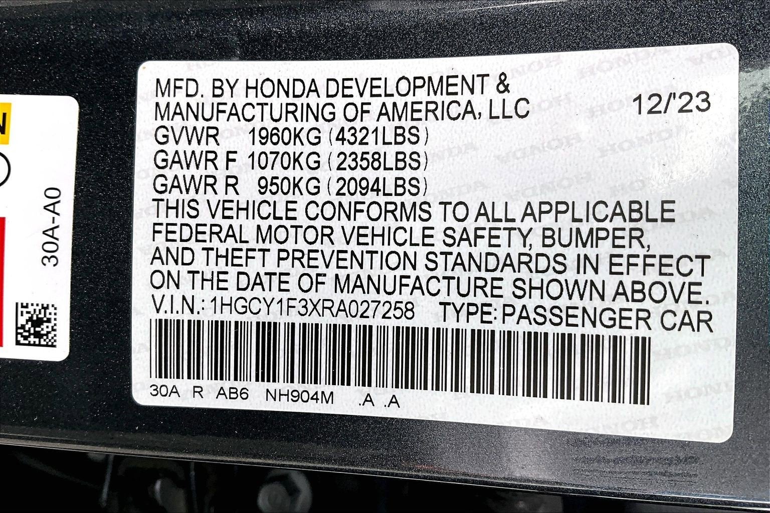 2024 Honda Accord Sedan EX