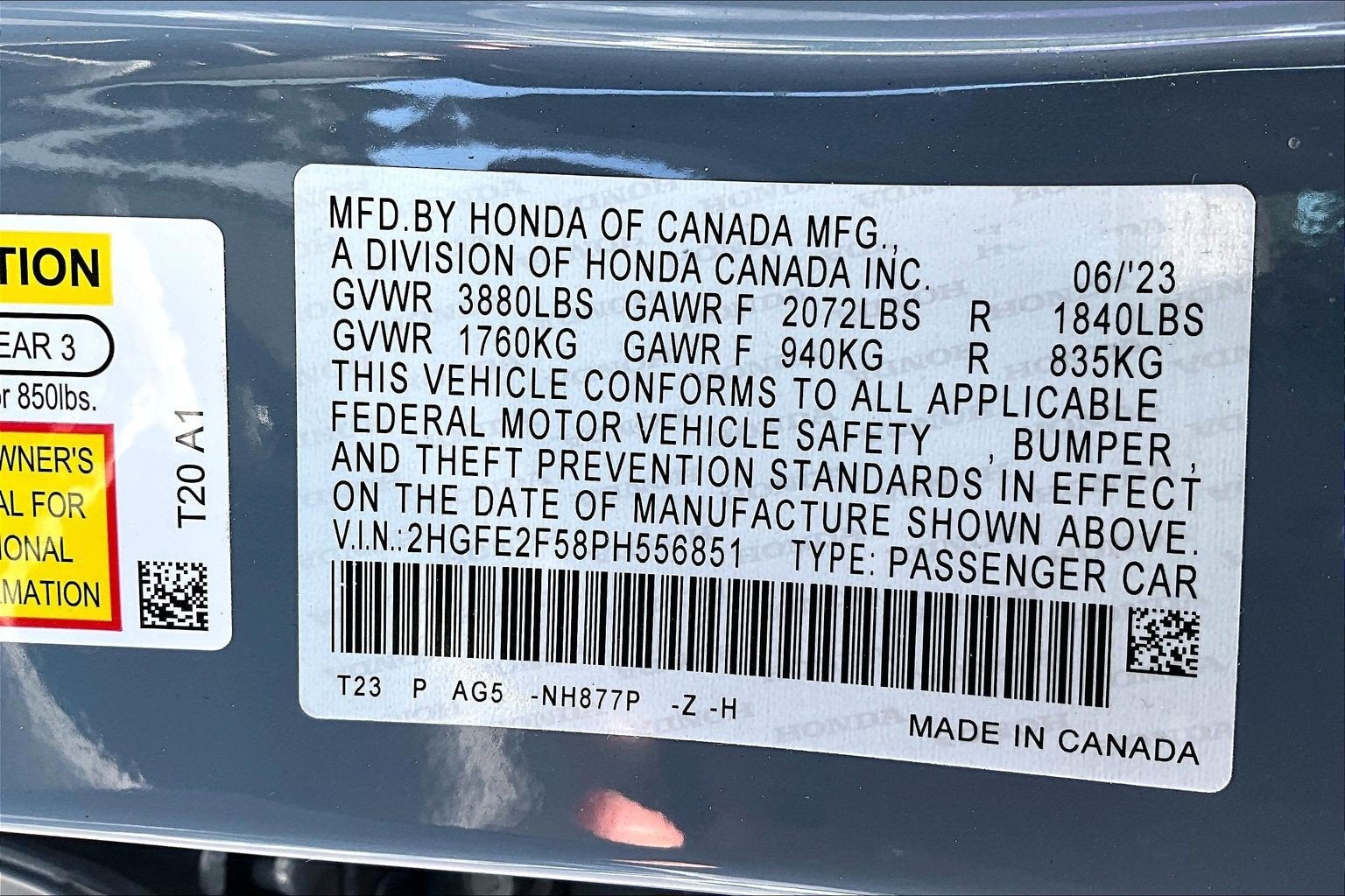 2023 Honda Civic Sedan Sport