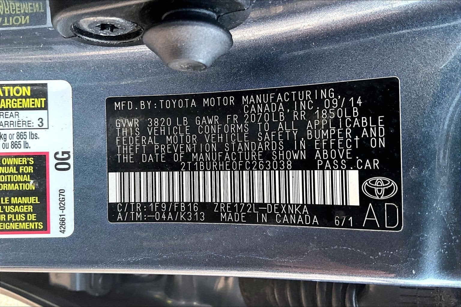 2015 Toyota Corolla L