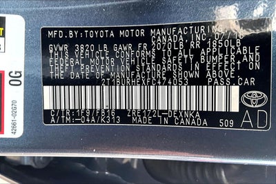 2015 Toyota Corolla LE