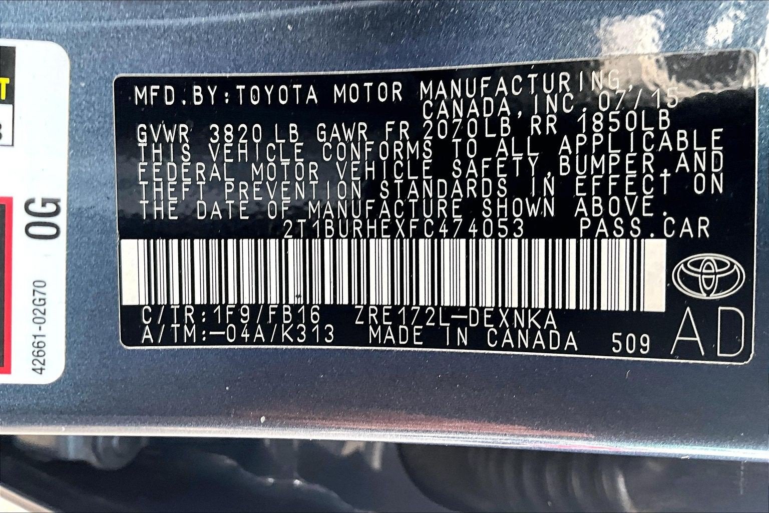 2015 Toyota Corolla LE