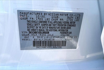 2025 Nissan Versa SV