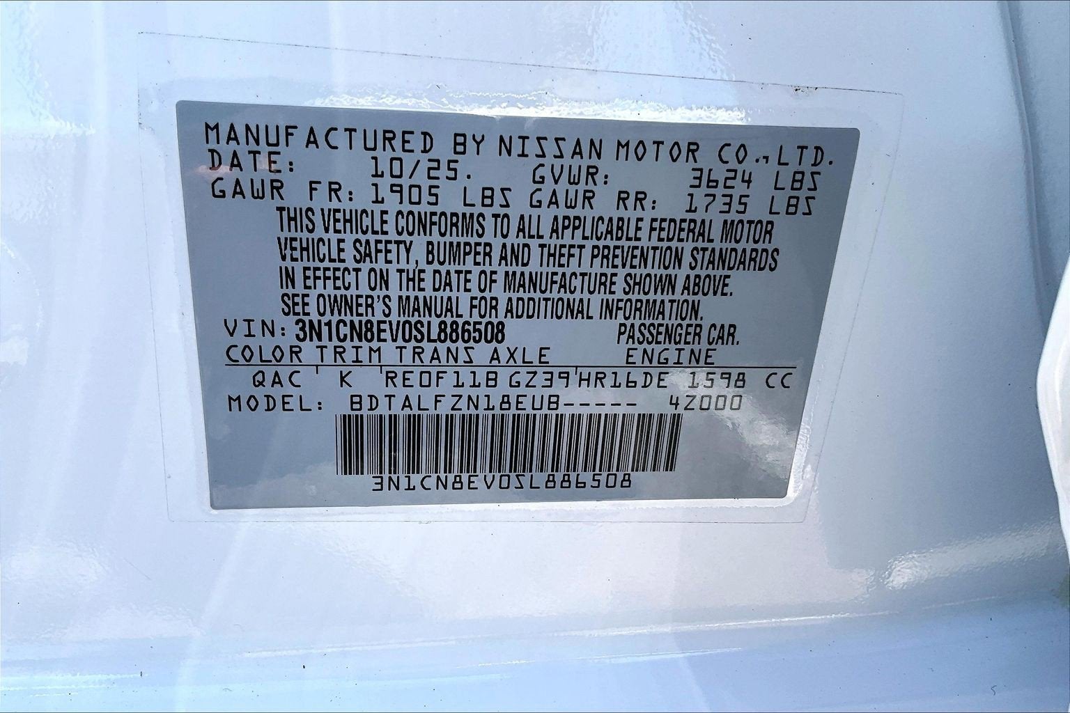 2025 Nissan Versa SV