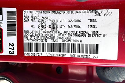 2022 Toyota Tacoma 4WD TRD Off Road