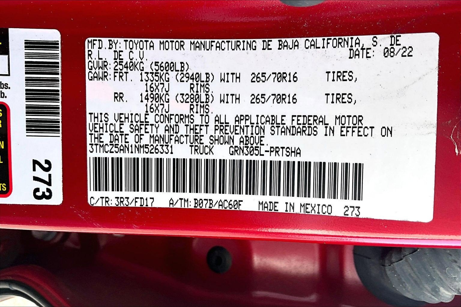 2022 Toyota Tacoma 4WD TRD Off Road