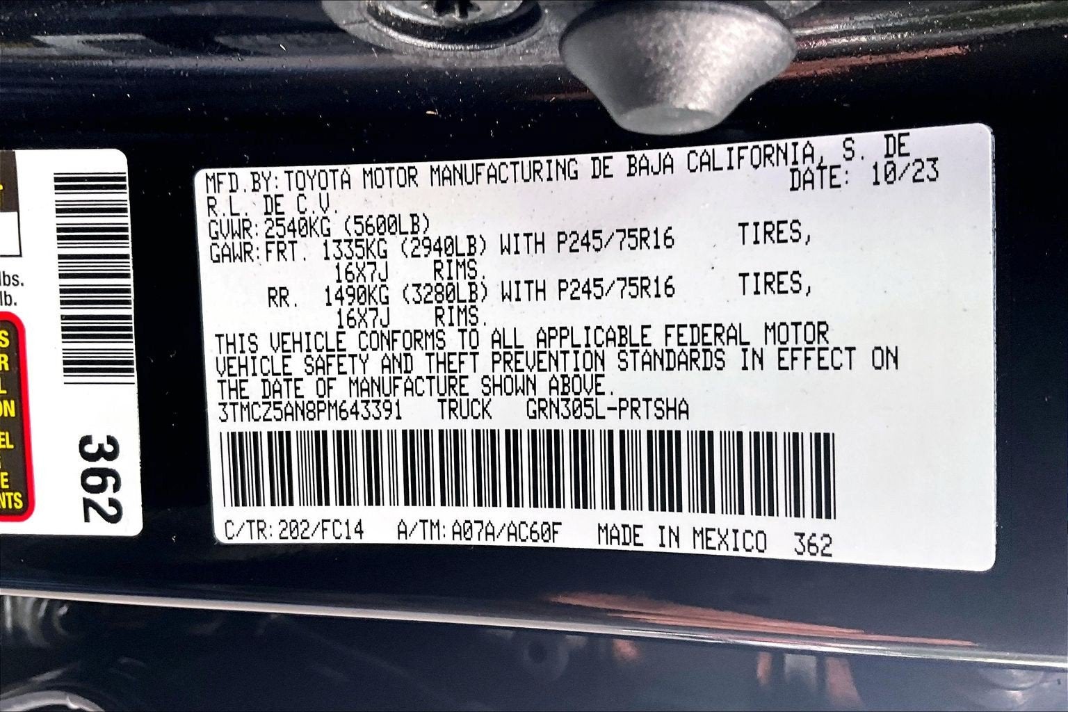 2023 Toyota Tacoma 4WD SR5