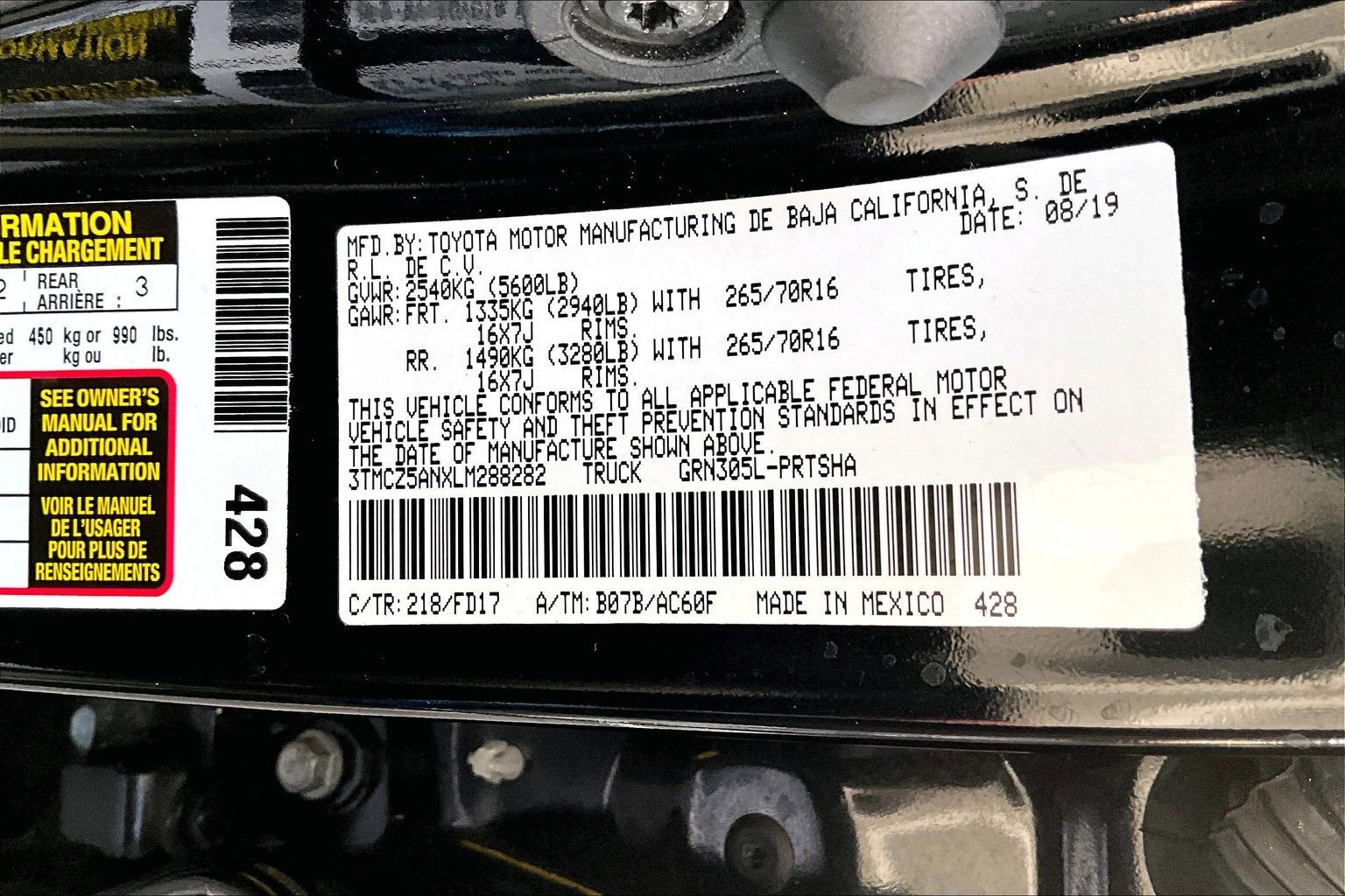 2020 Toyota Tacoma 4WD TRD Off Road