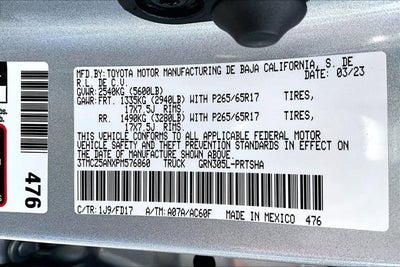 2023 Toyota Tacoma 4WD TRD Sport