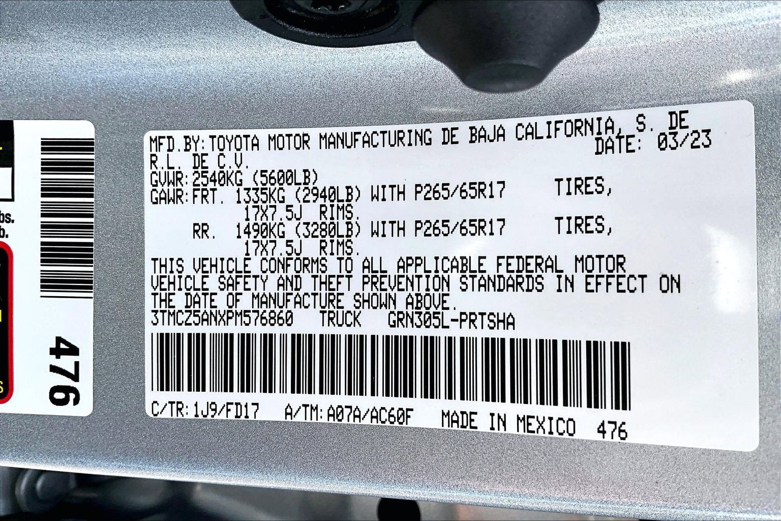 2023 Toyota Tacoma 4WD TRD Sport