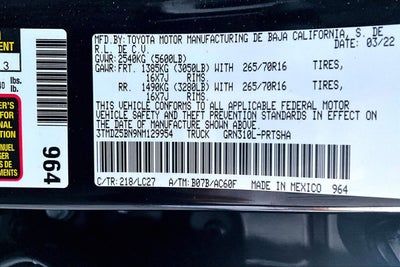 2022 Toyota Tacoma 4WD TRD Off Road