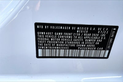 2022 Volkswagen Jetta S