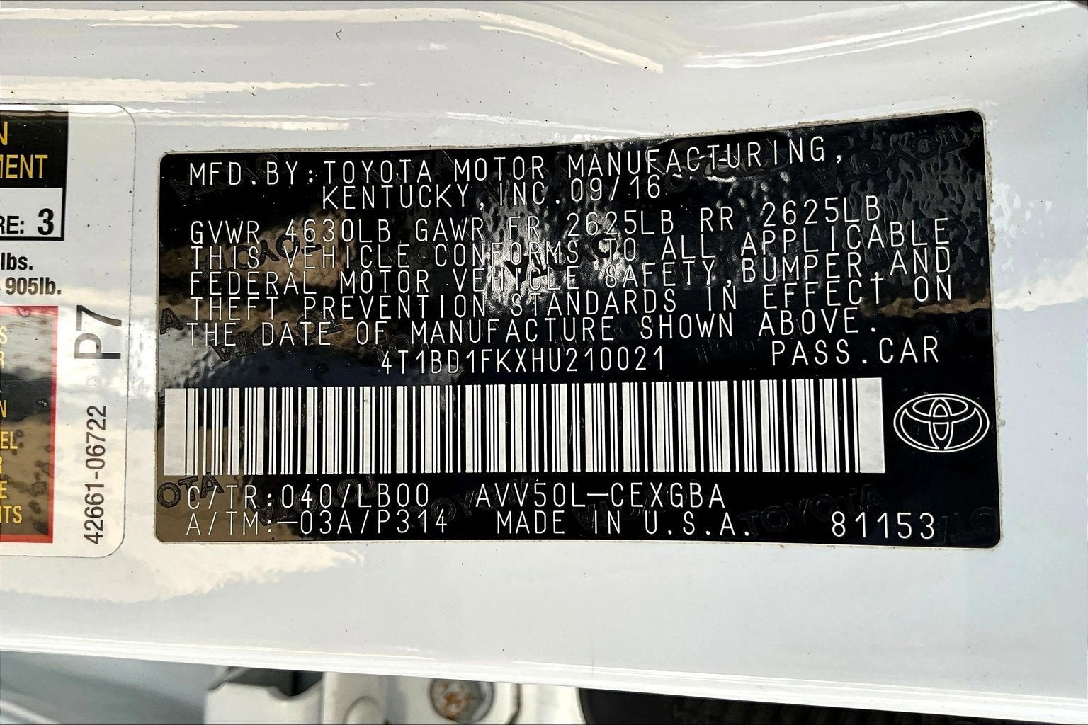 2017 Toyota Camry Hybrid XLE