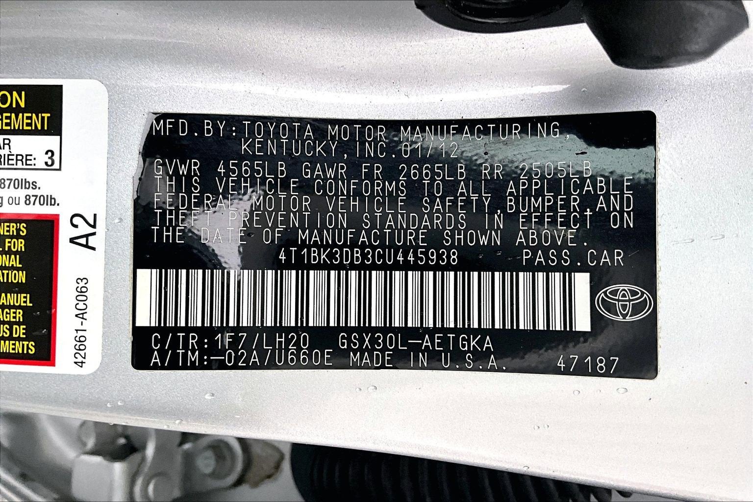 2012 Toyota Avalon Limited