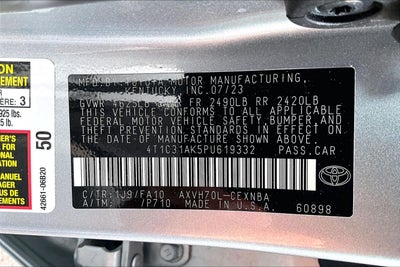 2023 Toyota Camry Hybrid LE