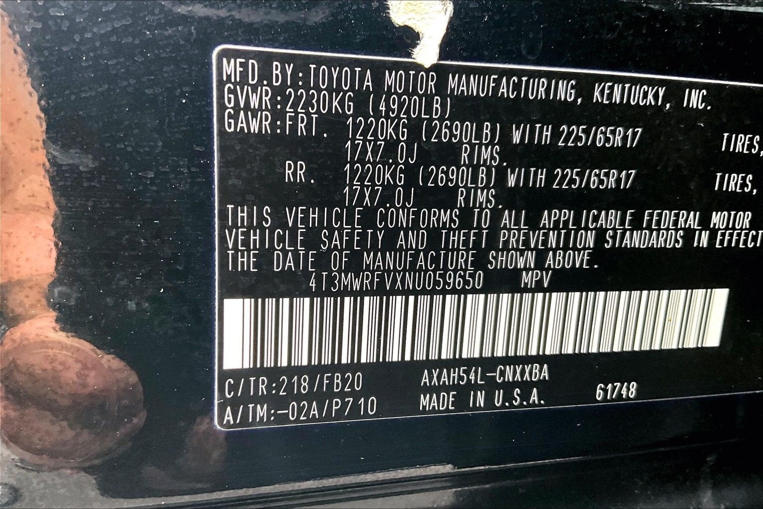 2022 Toyota RAV4 Hybrid LE