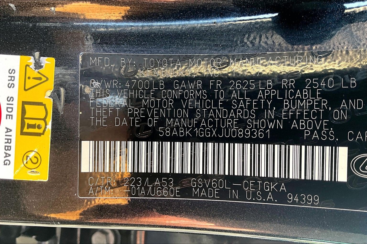 2018 Lexus ES ES 350