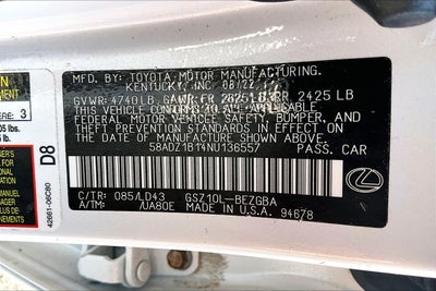 2022 Lexus ES ES 350