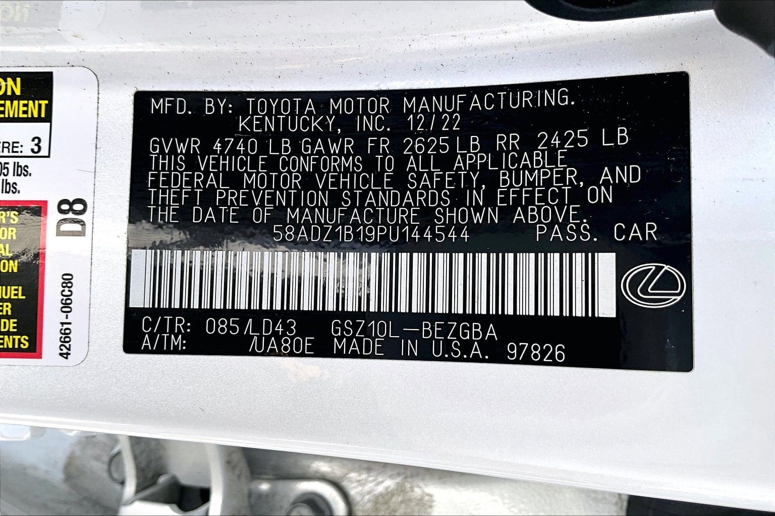 2023 Lexus ES ES 350