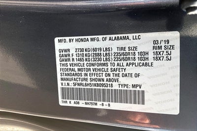 2019 Honda Odyssey EX
