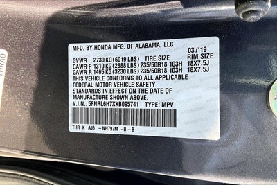 2019 Honda Odyssey EX-L w/Navi/RES