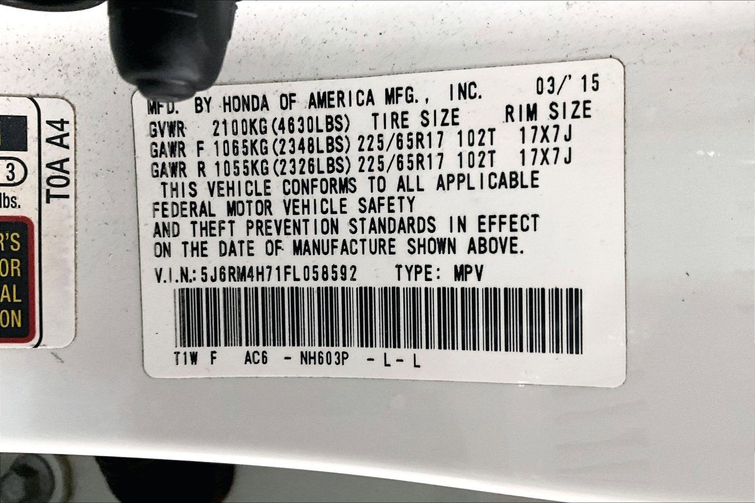 2015 Honda CR-V EX-L