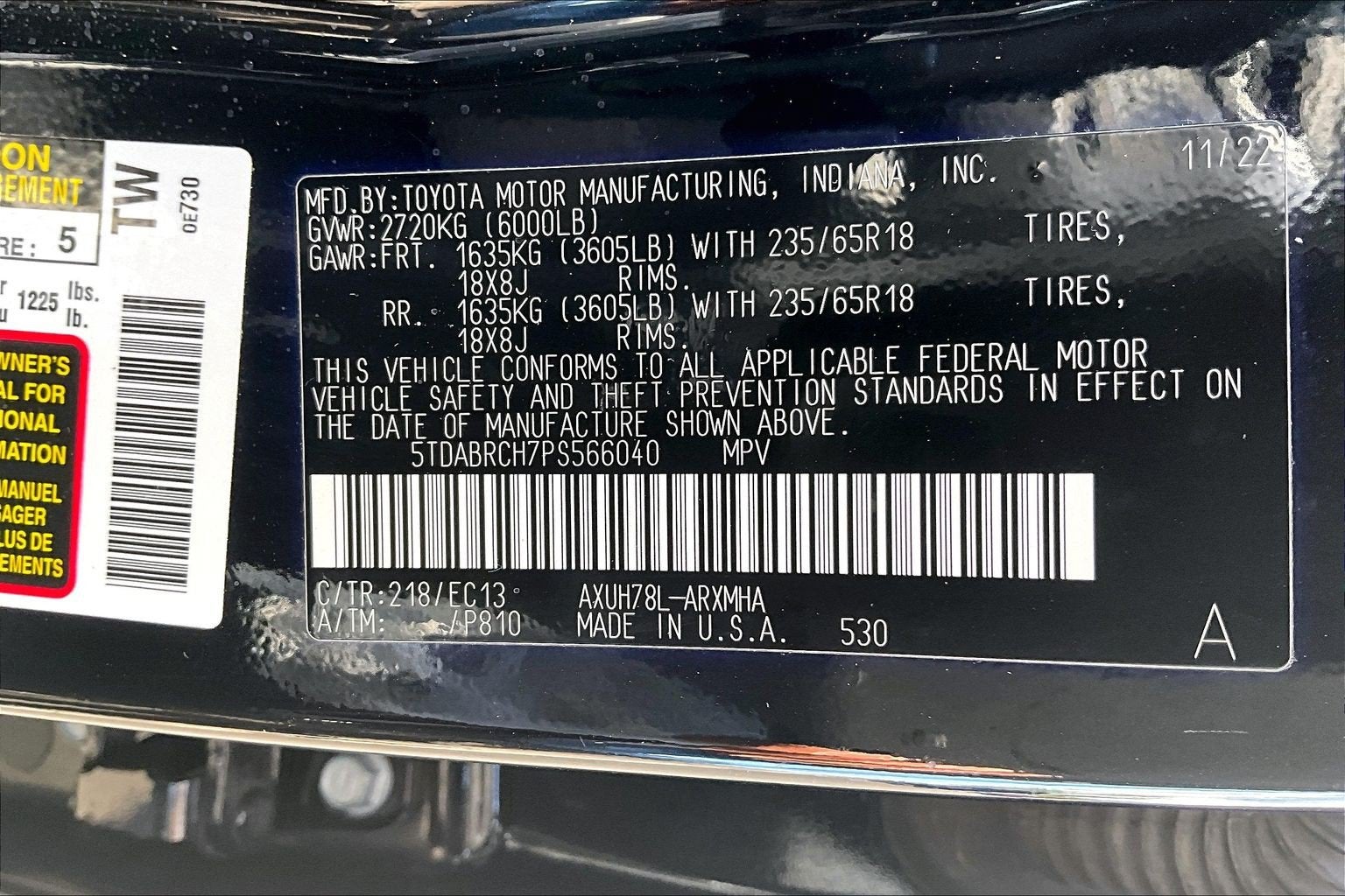 2023 Toyota Highlander Hybrid Bronze Edition