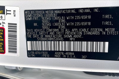 2021 Toyota Highlander Hybrid LE
