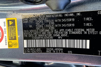 2018 Toyota Highlander Hybrid Limited Platinum
