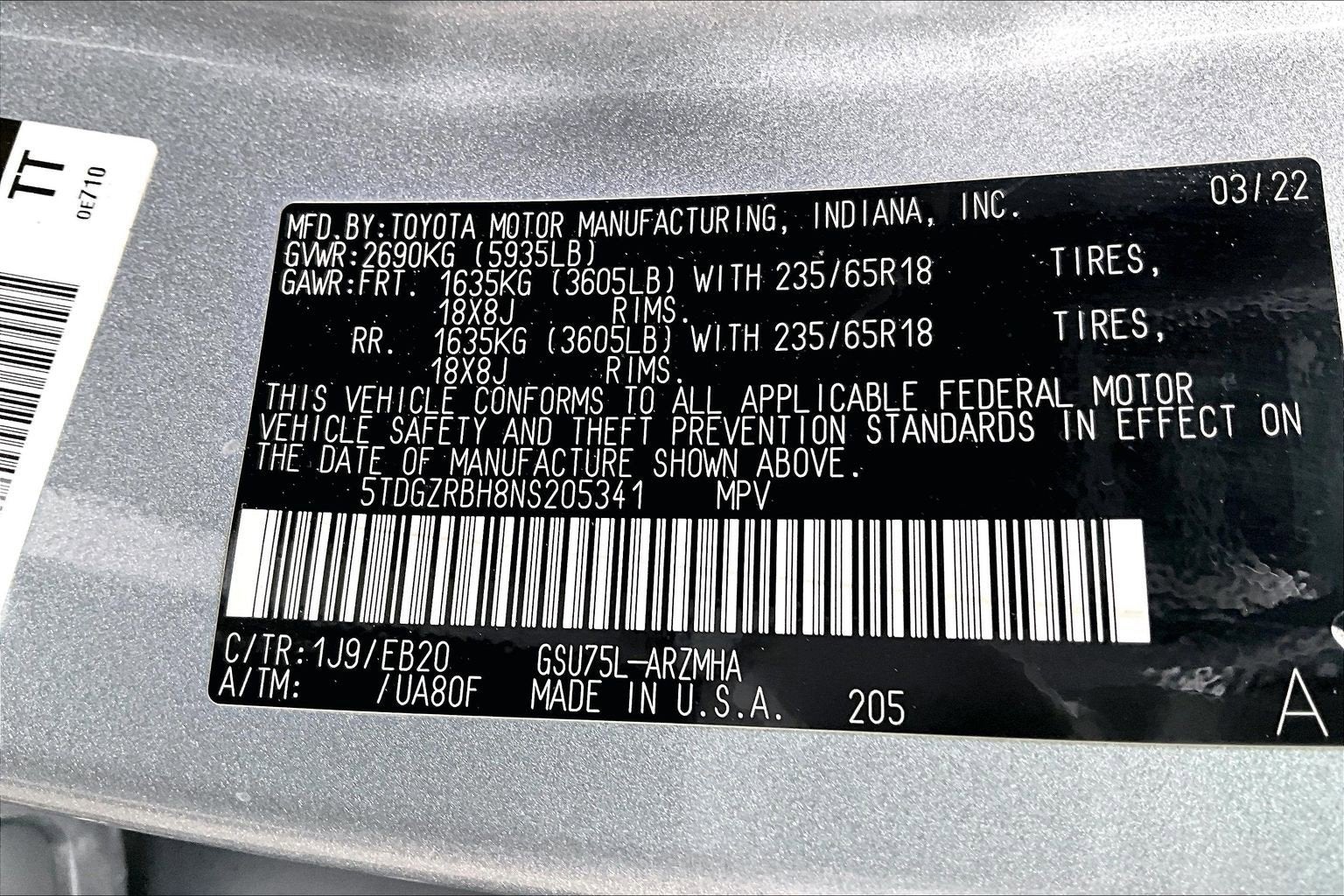 2022 Toyota Highlander XLE