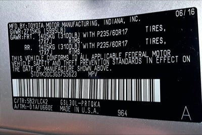 2016 Toyota Sienna XLE Premium