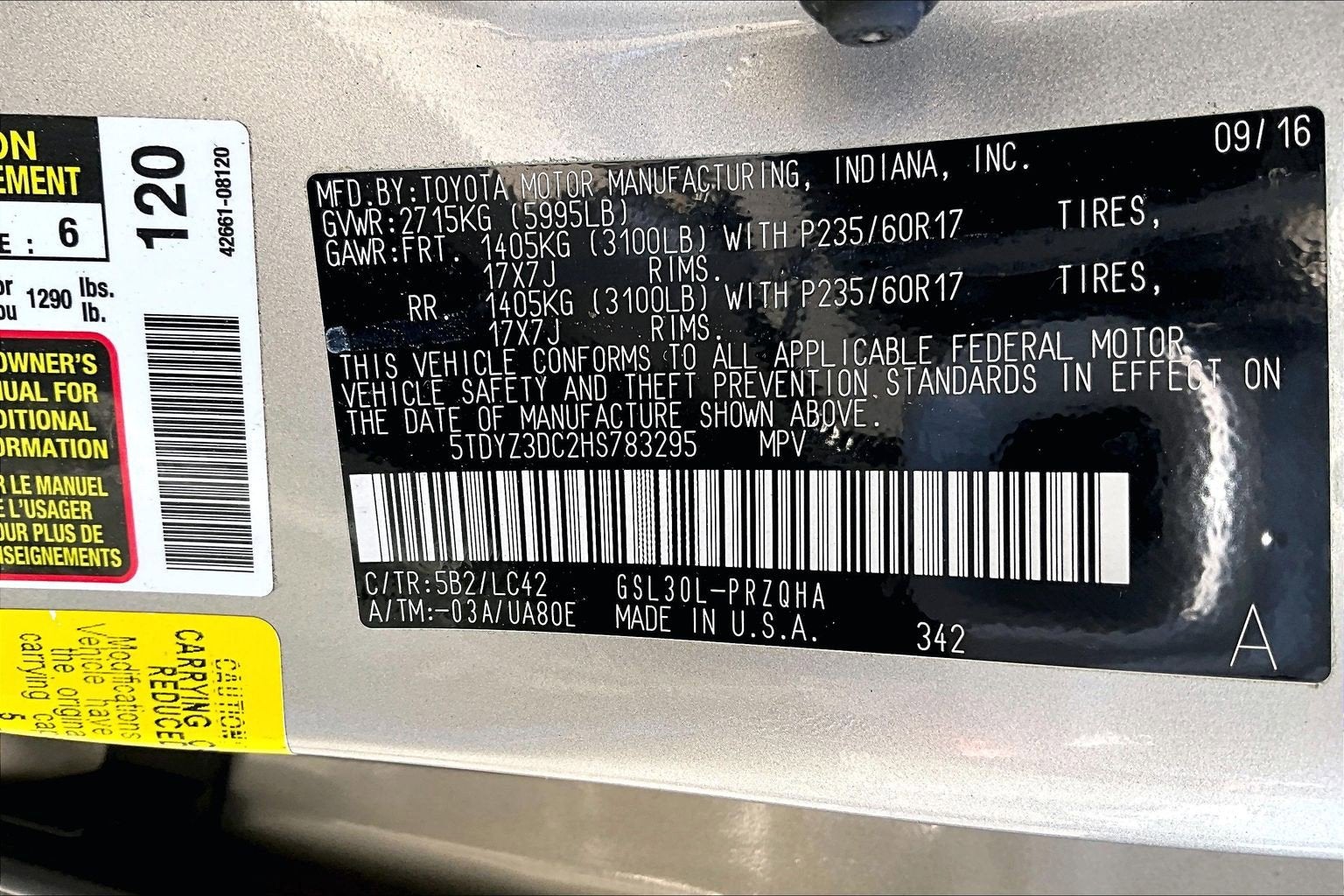 2017 Toyota Sienna XLE