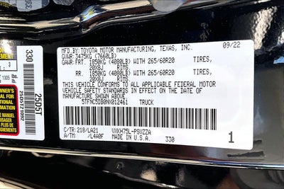 2022 Toyota Tundra 4WD Platinum Hybrid