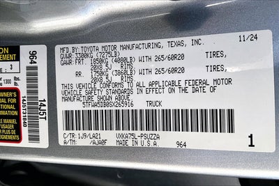 2025 Toyota Tundra 4WD Platinum